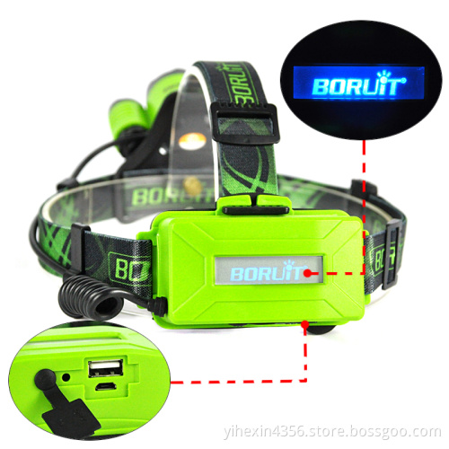 High Power Zoomable Hunting LED Headlamp / Rechargeable Best Night Headlight